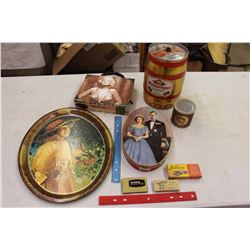 Lot of Vintage Misc (Coco-Cola Tray, Henninger Keg, Etc)