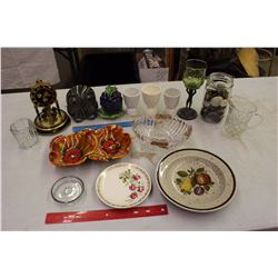 Lot Of Misc. Dishware, Clocks, Etc