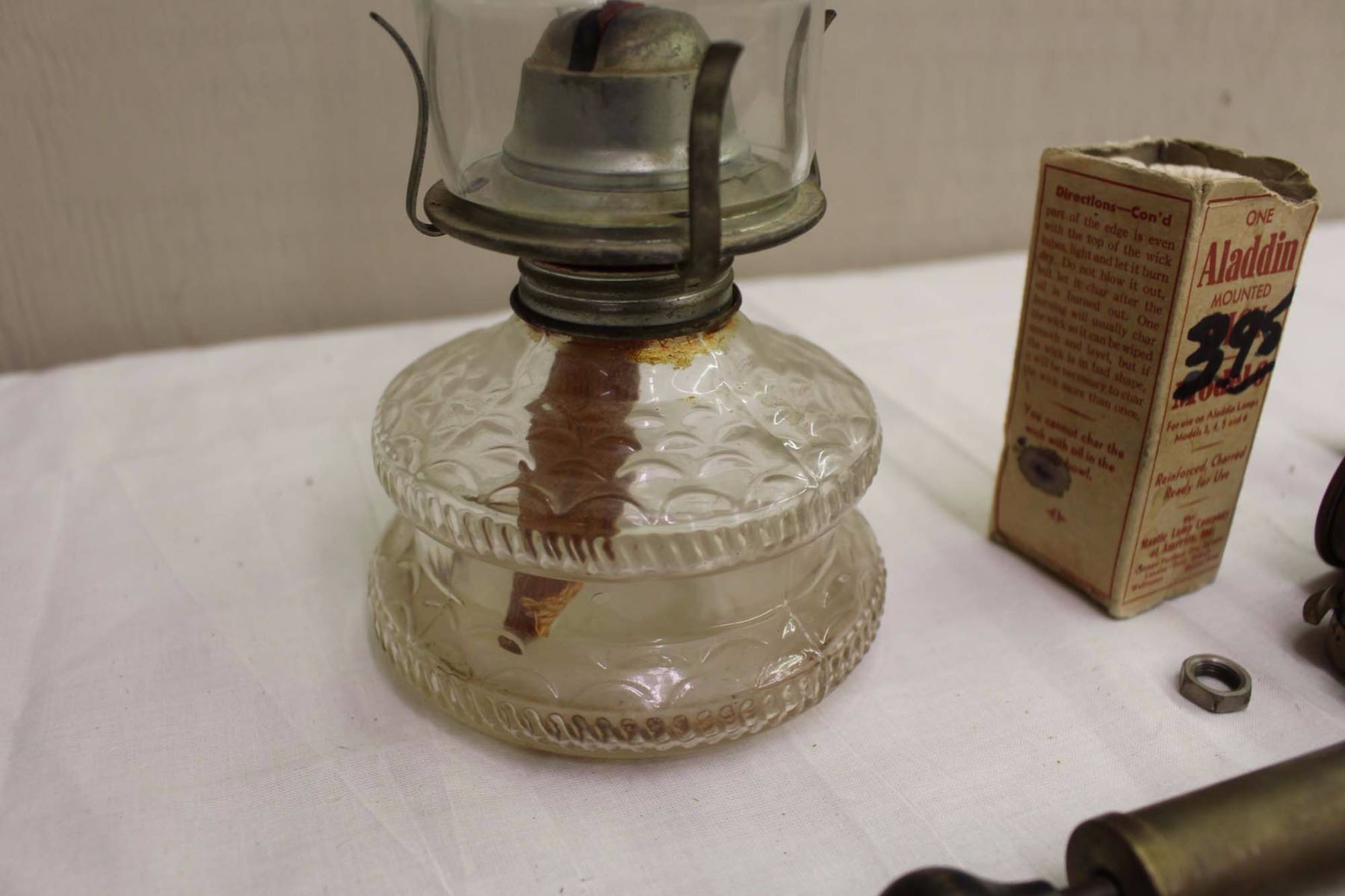 Glass Oil Lamp With Aladdin Lamp Parts