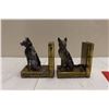 Image 2 : Pair Of Vintage Brass German Shepard Bookends