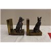 Image 3 : Pair Of Vintage Brass German Shepard Bookends