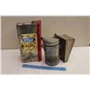 Image 1 : Pure Maple Syrup Tin& A Vintage Bee Smoker