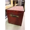 Image 5 : Red Metal Trunk (34"x18"x20")
