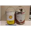 Image 1 : Texaco Oil Pail (5 Gallons, Empty)&A Shell Oil Pail (20 Litres, Empty)