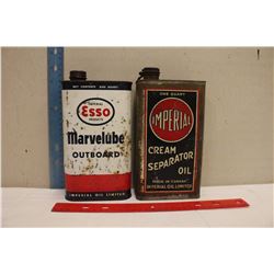 1 Quart Oil Tins (2)(Esso& Imperial)