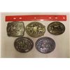 Image 1 : Lot Of Men's Hesston Rodeo Belt Buckles (5)