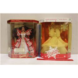 Happy Holiday Special Edition Barbie Dolls (2)(1989,1997)(NIB)