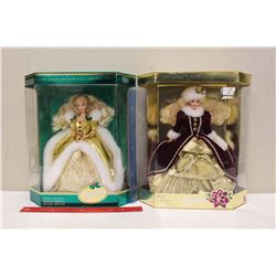 Happy Holiday Special Edition Barbie Dolls (2)(1994)(NIB)