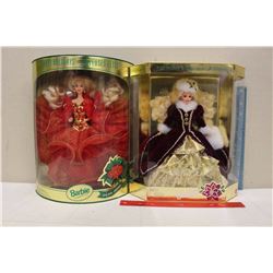 Happy Holiday Special Edition Barbie Dolls (2)(1993,1996)(NIB)