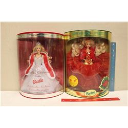 Happy Holiday Special Edition Barbie Dolls (2)(1993,2001)(NIB)