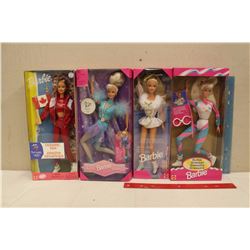 Lot of Sporty Related Barbie Dolls (4)(1995, 1996, 1998, 2000)