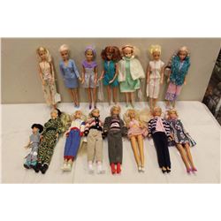 Lot of 1980's Barbie Dolls (15)(Some w/Stands)
