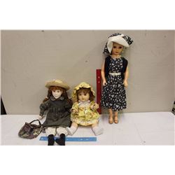 1941 Reliable Toddles Doll, 1958 Ideal Mrs Revlon Doll&A 1989 Irwin Anne Doll