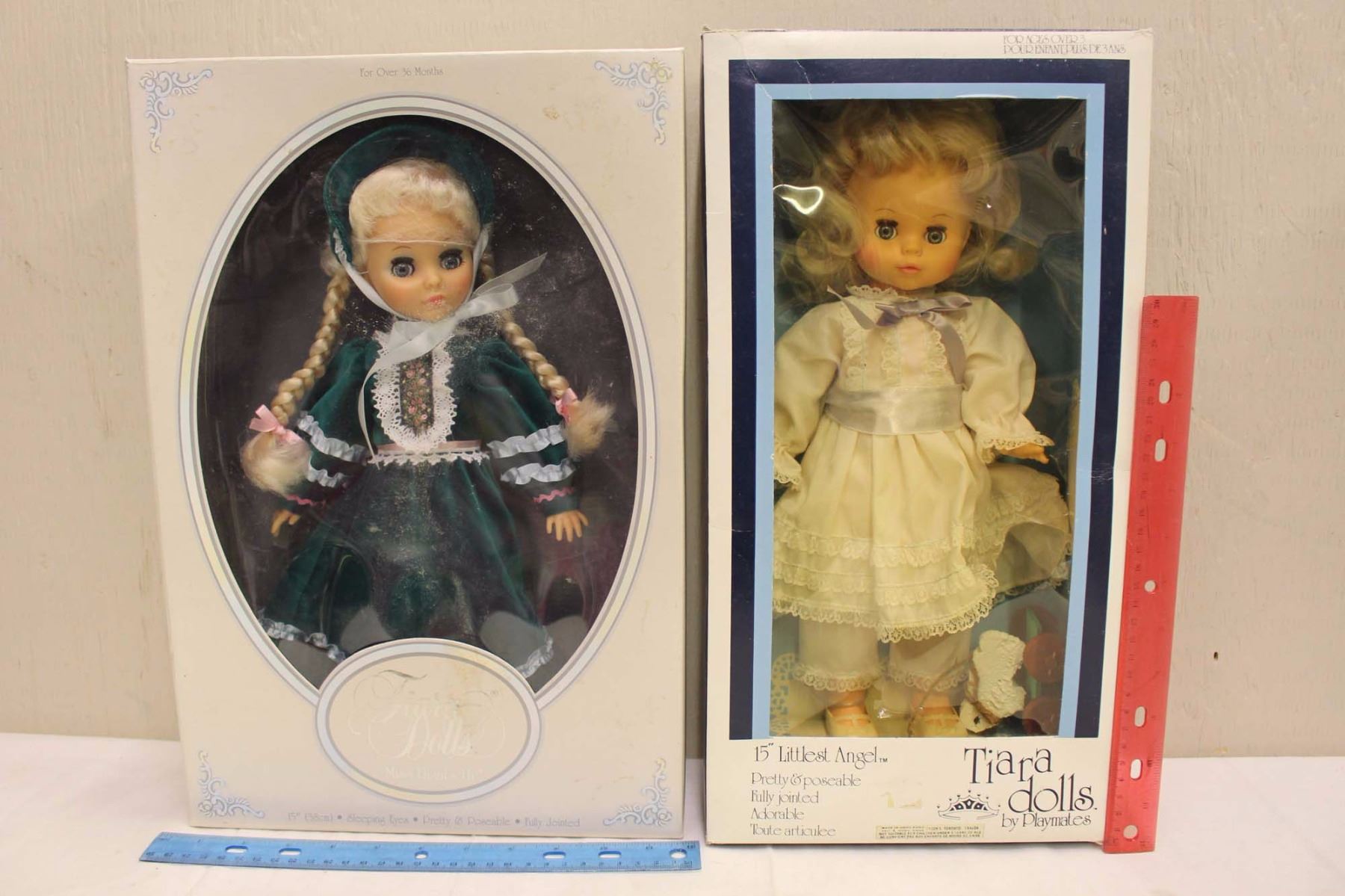 NIB Playmates Tiara Dolls (2)(1981 Little Angel&1989 Miss Elizabeth)