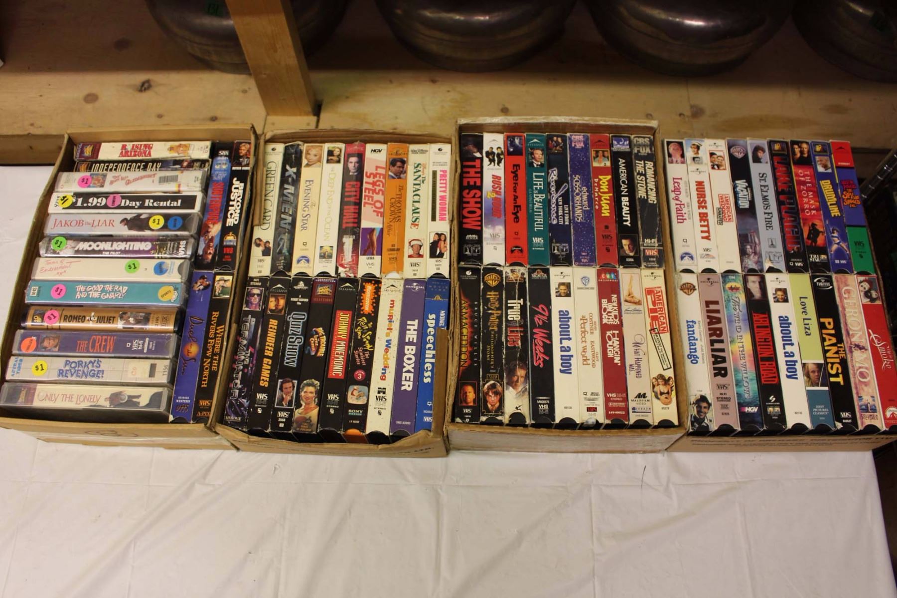 4 Boxes of VHS Movies