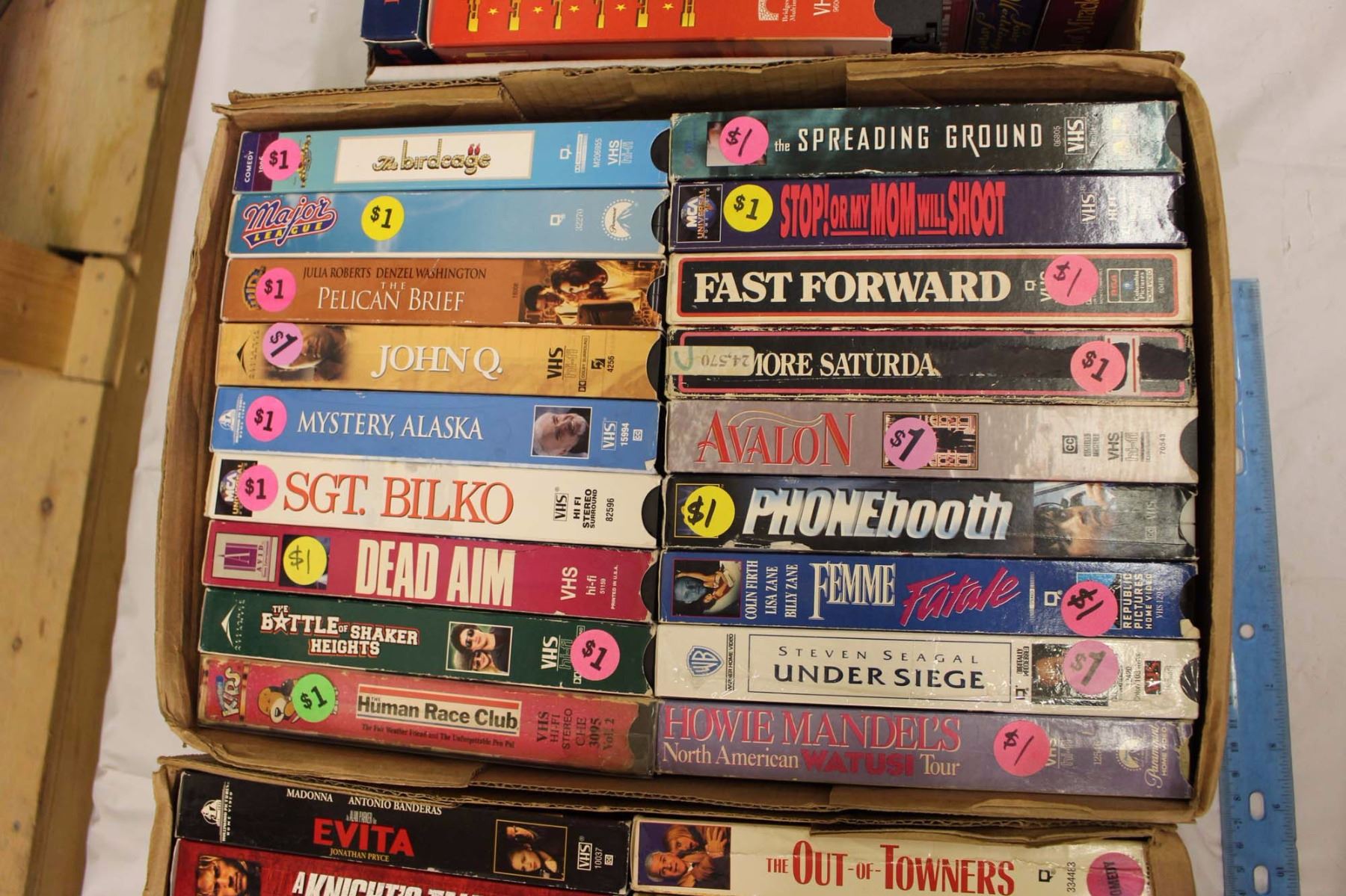 3 Boxes Of VHS Movies