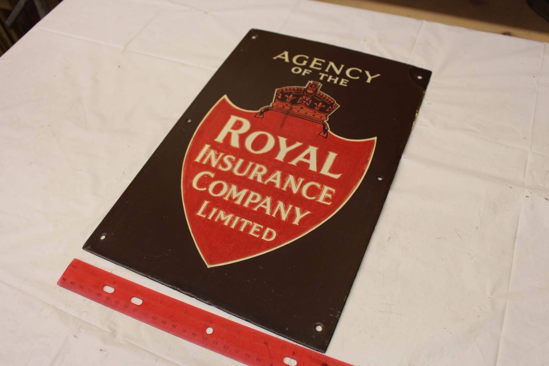 Agency Of The Royal Insurance Company Porcelain Sign