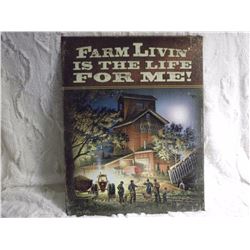 Farm Life Metal Sign (12"x16")