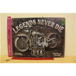 Motorcycle Metal Sign (12"x16")