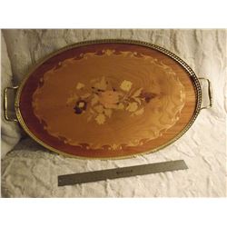 Birks Wooden Inlay& Brass Tray (Birks, Italy)