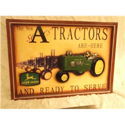 John Deere A Sign Plaster Relief (20"x15")