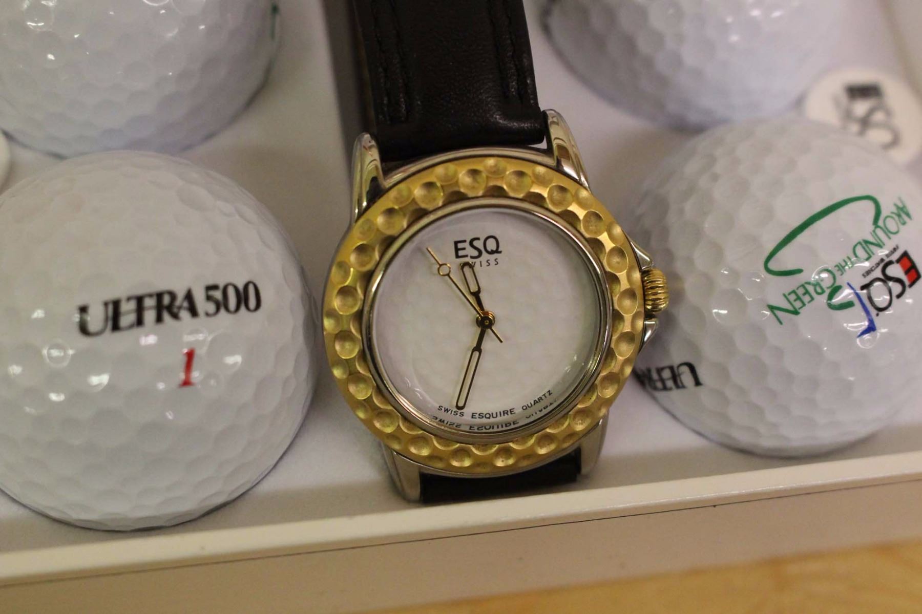 Esquire Watch Co. ESQ Watch w/Golf Balls(4)(NIB)