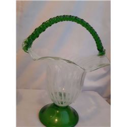 Ornate Glass and Ceramic Baskets (3)
