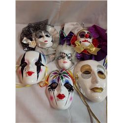 Lot of Decorative Ceramic Masks (6)
