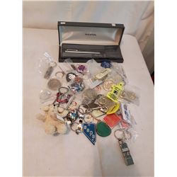 Key Chains And Calligraphy Pen w/Inks& Case