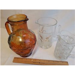 Glass Pitchers (3)