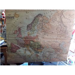 1909 Canvas Map of Europe