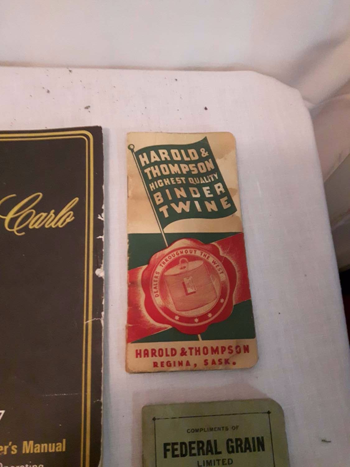 1979 Owners Manual, Federal Grain&Binder Twine Booklets&Old Scraper