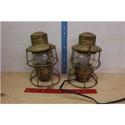 Pair of C.N.R Lanterns