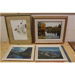 Lot of Frames w/Pictures/Art (4)