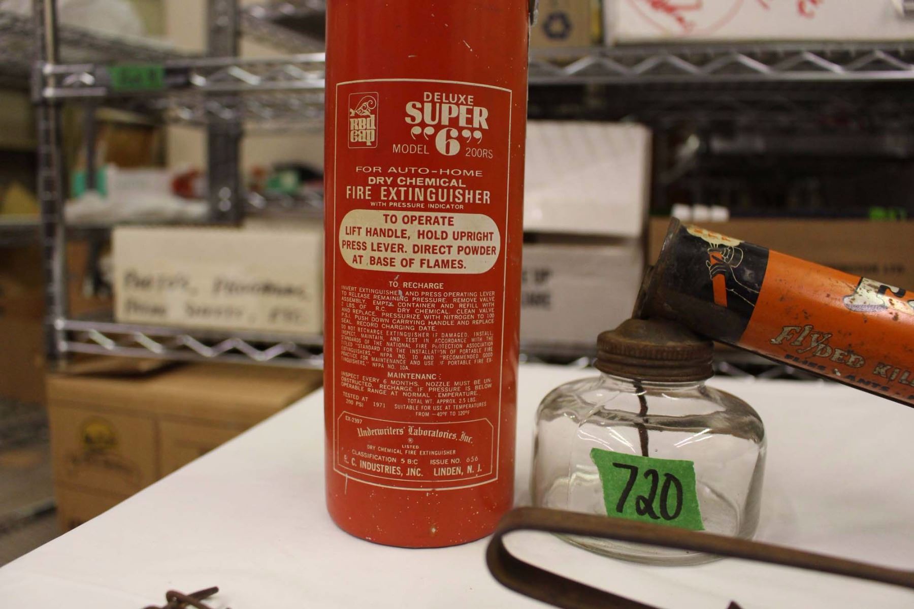 Fly Ded Sprayer, Super 6 Fire Extinguisher&A Small Animal Trap