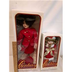 Hand Crafted Century Collection Genuine Porcelain Dolls(2)