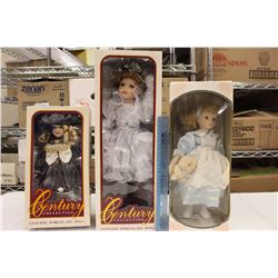 Genuine Porcelain Dolls (3)(2 Century Collections)
