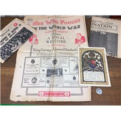 1930's & 50's Crowning Corination Lot (Paper Program Pin)