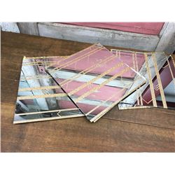 Vintage 1970s Mirror Tile Lot (10)