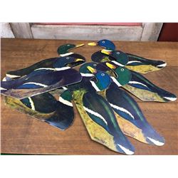 Vintage Paper Duck Decoys Lot (8)
