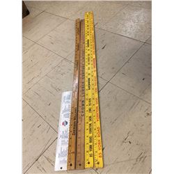 Advertising Metre Yard Stick Ruler Lot (Yorkton, Pepsi, Morris)
