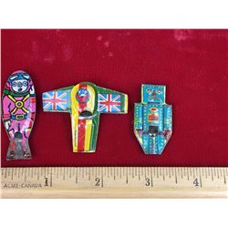Vintage Tin Whistles (3) (Airplane, Robot, Scuba Diver)