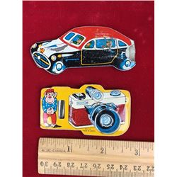 Vintage Tin Whistle Lot Car & Camera
