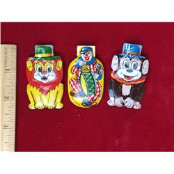 Vintage Tin Toy Noise Maker Clicker Lot (3)