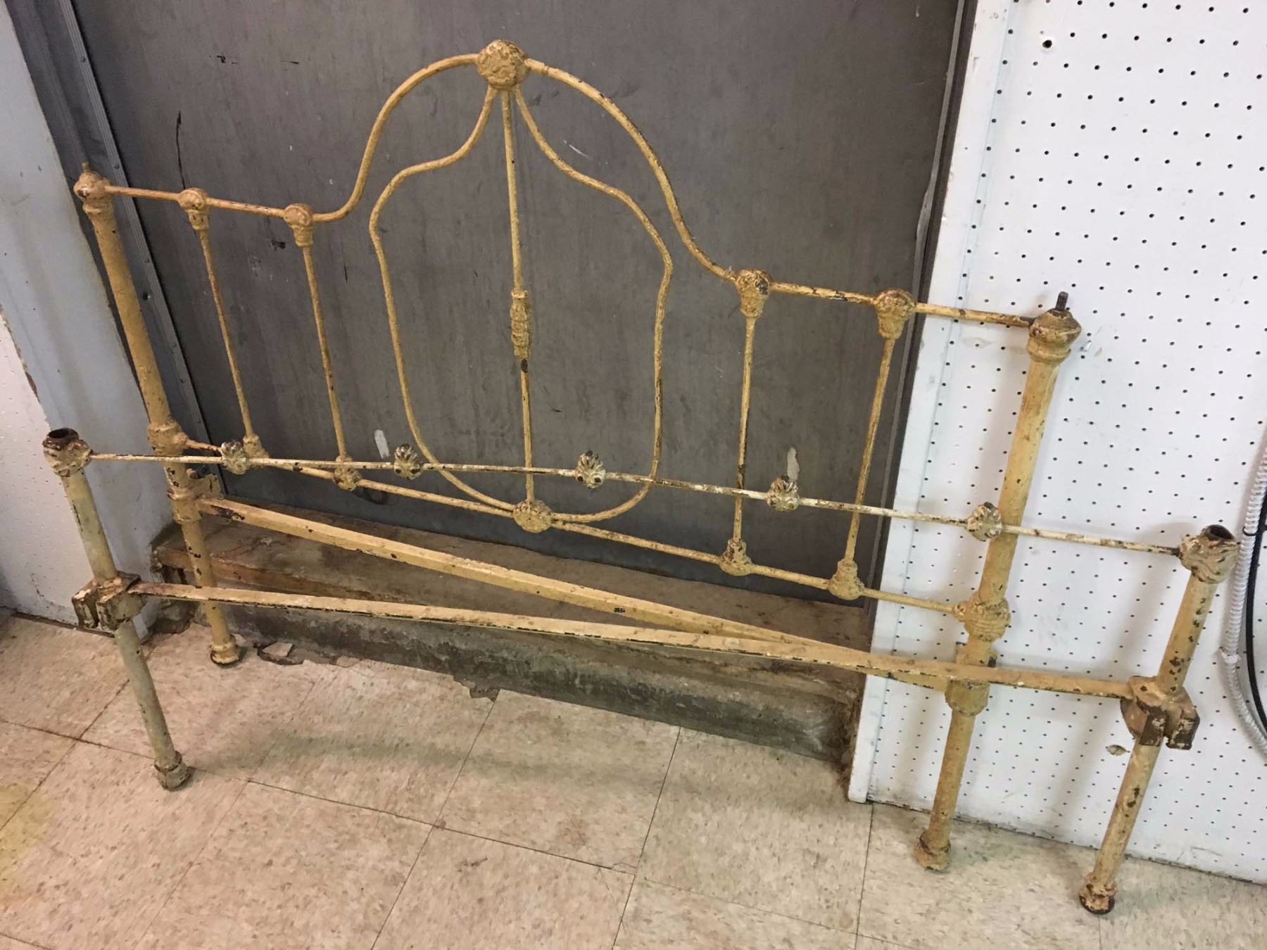 Antique Iron Headboard & Footboard