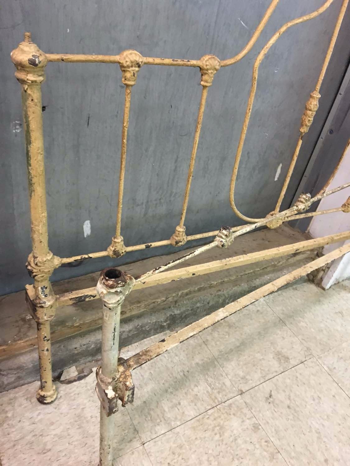 Antique Iron Headboard & Footboard