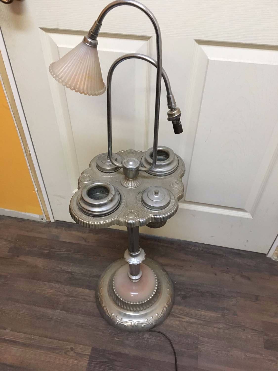 Antique Smoking Stand Lamp Stands 19" Tall