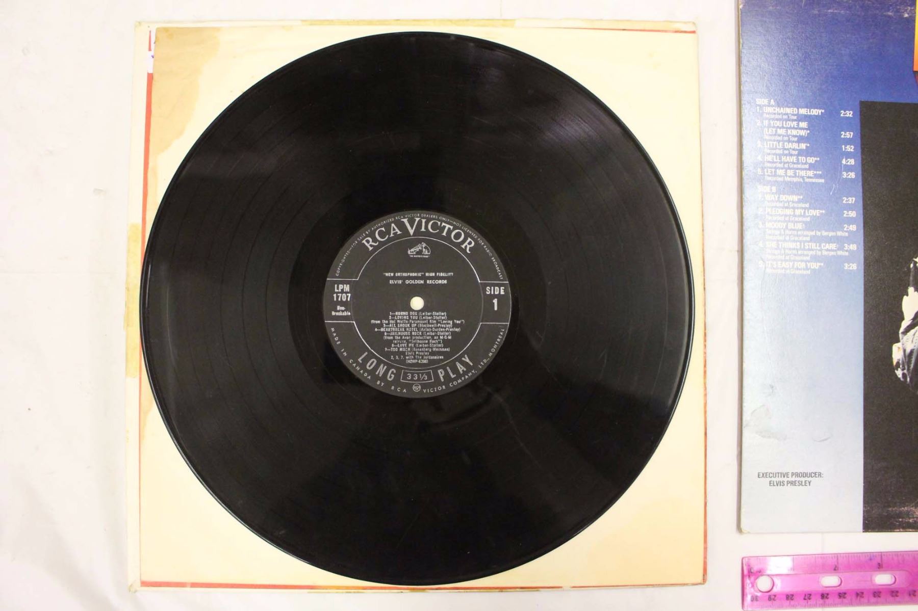 Elvis Presley Records(2)(Moody Blue Blue Vinyl&Elvis' Golden Records)