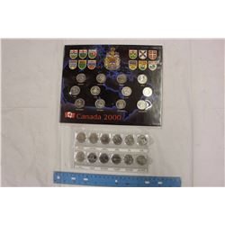 Canada 2000 25 Cents Coin Set& 25 Cents 125 Years Confederation Set