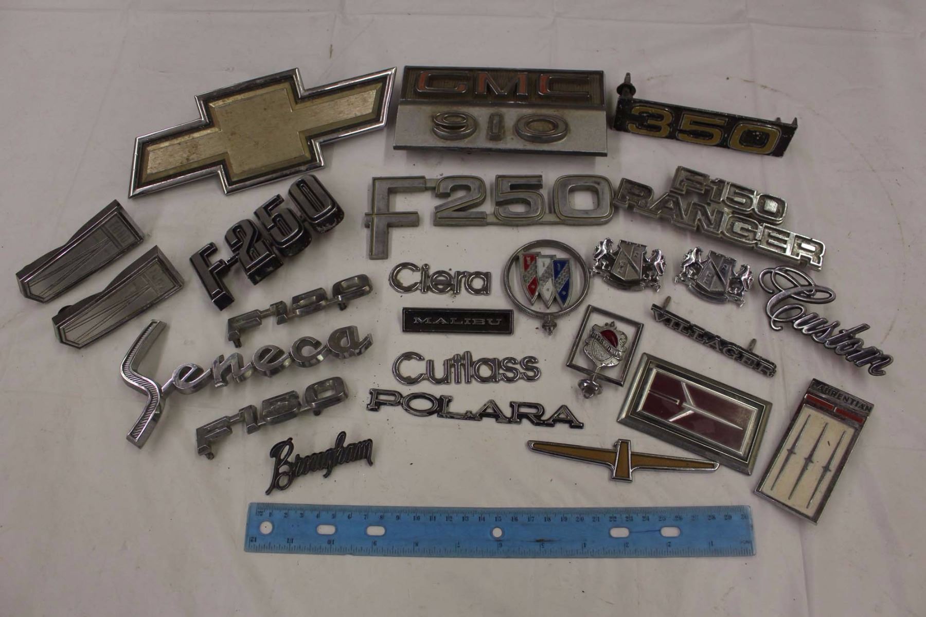 Lot of Metal Automobile Emblems / Logos